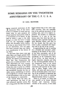 Some Remarks on the Twentieth Anniversary of the C