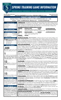 Tonight's Game Information