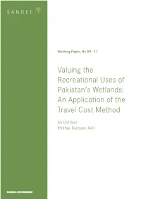 Valuing the Recreational Uses of Pakistan's Wetlands: an Application