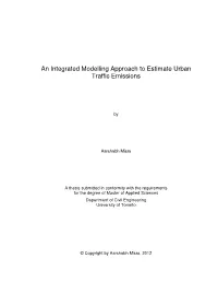 An Integrated Modelling Approach to Estimate Urban Traffic Emissions