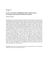 Rethinking the Role of Education in Preventing and Countering Violent Extremism