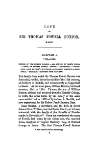 Sir Thomas Fowell Buxton