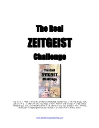 The Real Challenge of ZEITGEIST