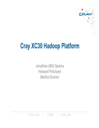 Hadoop Mapreduce: New Workload for XC30