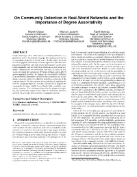 On Community Detection in Real-World Networks and the Importance of Degree Assortativity