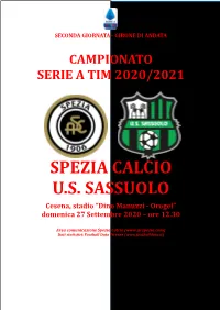Spezia Calcio U.S. Sassuolo