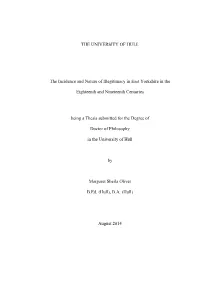 Thesis Submitted for the Degree Of