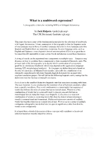 What Is a Multiword Expression? Lexicographic Criteria for Including Mwes in Bilingual Dictionaries