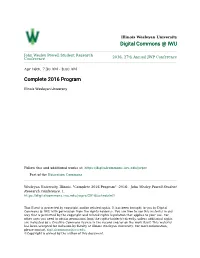 Complete 2016 Program