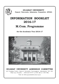 Mcom Information Booklet-2015 Temp.Pmd