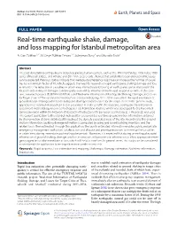 Real-Time Earthquake Shake, Damage, and Loss Mapping For