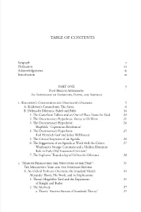 Table of Contents
