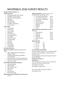 Moorsbus 2016 Survey Results