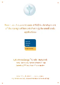 Report on the Current State of R&D in Development of the Storage of Harvested Energy for Small-Scale Applications UK's