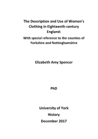 The Description and Use of Women's