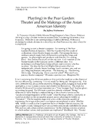 Theater and the Makings of the Asian American Identity by by Jeffrey Nishimura