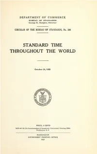 Circular of the Bureau of Standards No. 280: Standard Time Throughout the World