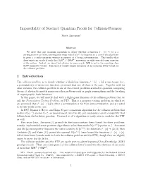 Impossibility of Succinct Quantum Proofs for Collision-Freeness