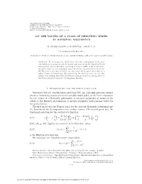 On the Values of a Class of Dirichlet Series at Rational Arguments