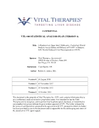 Statistical Analysis Plan (Version 4)