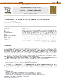 The Embedding Structure for Linearly Ordered Topological Spaces ∗ A