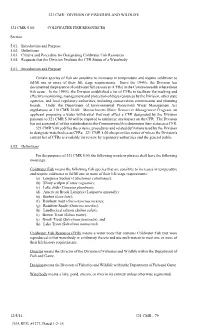 321 Cmr: Division of Fisheries and Wildlife