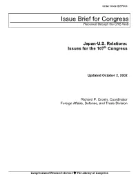 Issue Brief for Congress Received Through the CRS Web