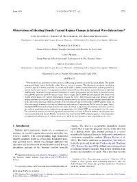 Observations of Shoaling Density Current Regime Changes in Internal Wave Interactions