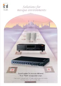 Solutions for Mosque Environments