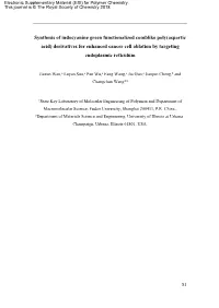 Synthesis of Indocyanine Green Functionalized Comblike Poly(Aspartic Acid) Derivatives for Enhanced Cancer Cell Ablation by Targeting Endoplasmic Reticulum
