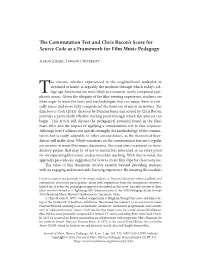 The Commutation Test and Chris Bacon's Score for Source Code As
