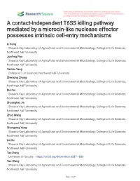 A Contact-Independent T6SS Killing Pathway Mediated by a Microcin-Like Nuclease Effector Possesses Intrinsic Cell-Entry Mechanisms