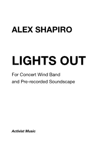 Alex Shapiro Lights Out