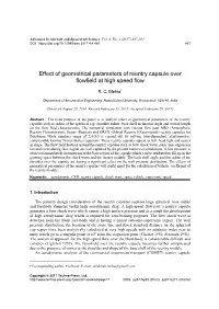 Effect of Geometrical Parameters of Reentry Capsule Over Flowfield at High Speed Flow