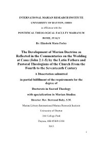 The Development of Marian Doctrine As