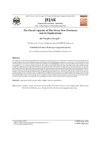 The Fiscal Capacity of the Seven New Provinces and Its Implications