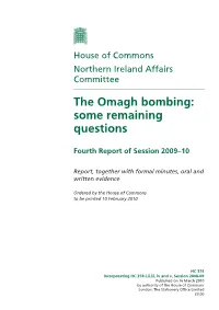 The Omagh Bombing: Some Remaining Questions