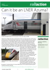 Can It Be an LNER Azuma? Picture: IAN SIMONS