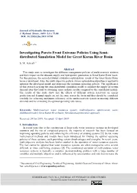 Distributed Simulation Model for Great Karun River Basin