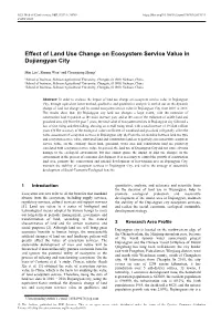 Effect of Land Use Change on Ecosystem Service Value in Dujiangyan City