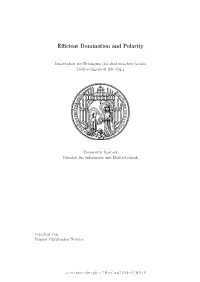 Efficient Domination and Polarity