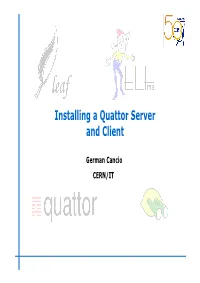 Installing a Quattor Server and Client