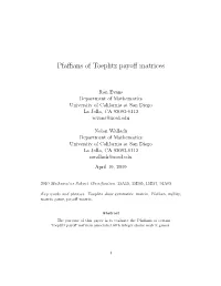Pfaffians of Toeplitz Payoff Matrices