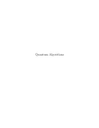 Quantum Algorithms 1