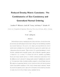 Reduced Density Matrix Cumulants: the Combinatorics of Size-Consistency and Generalized Normal Ordering