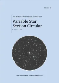 Variable Star Section Circular
