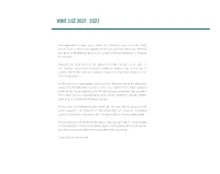 Wine List 2021- 2022