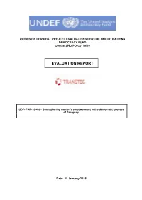 Annex 5: Evaluation Report Standard Format