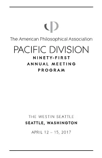 APA Pacific Division Meeting Program 2017