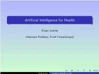Artificial Intelligence for Health